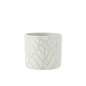 Cache-pot en céramique blanc 19x19x16.5 cm Cache-pot en céramique blanc 19x19x16.5 cm