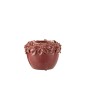 Cache pot en céramique rose avec décoration de fleurs Cache pot en céramique rose avec décoration de fleurs