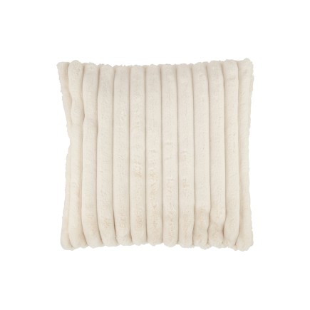 Coussin avec lignes en polyester crème  44x44cm