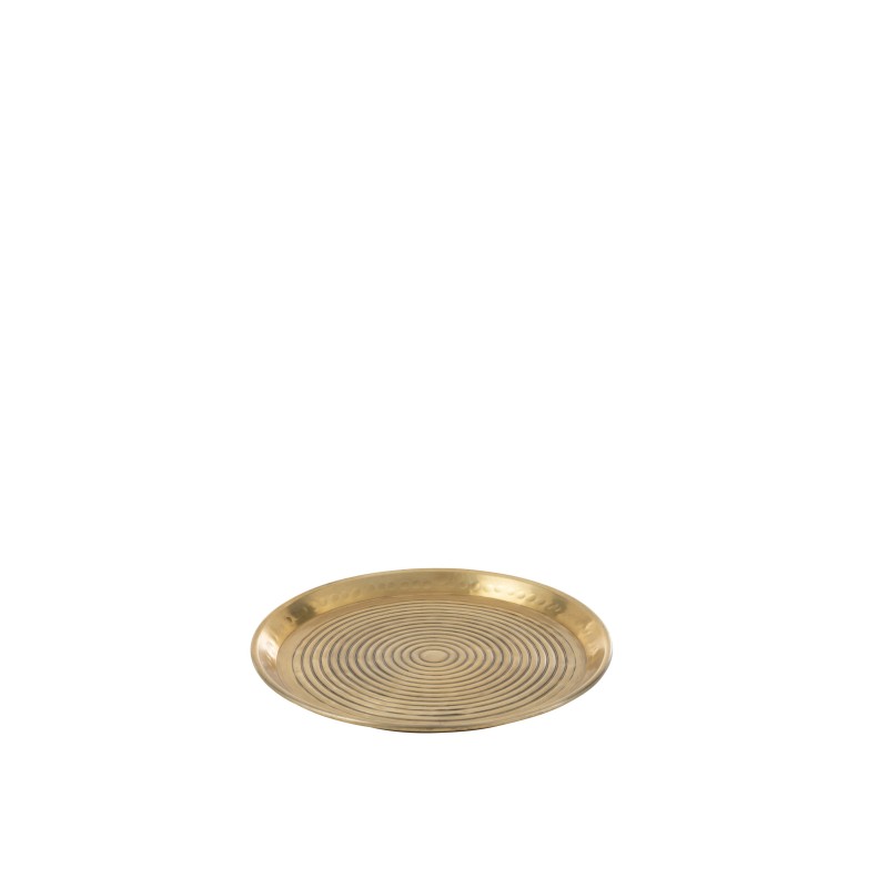 Plateau rond en aluminium or 29.5x29.5x2 cm Plateau rond en aluminium or 29.5x29.5x2 cm
