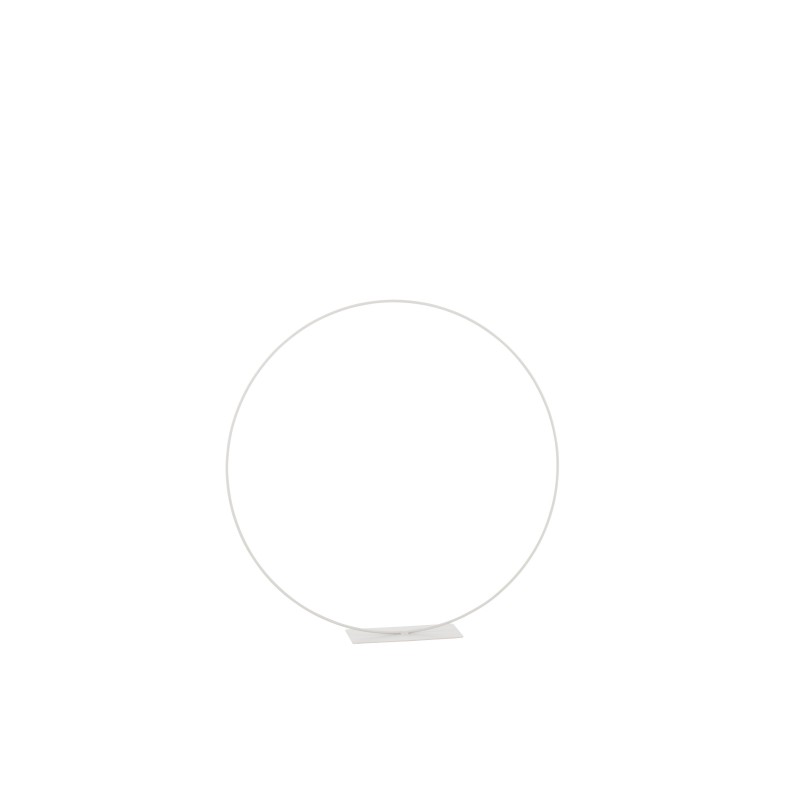 Anillo sobre soporte de metal blanco de 60 cm de diámetro