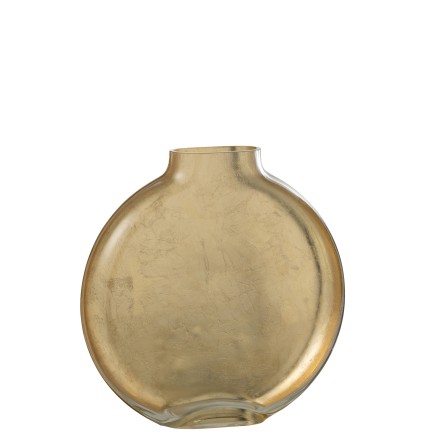 Vase plat en verre transparent 24x5x26 cm