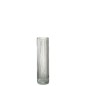 Vase cylindrique à lignes en verre transparent 8x8x30 cm Vase cylindrique à lignes en verre transparent 8x8x30 cm