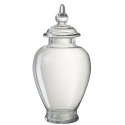 POT A PROVISION COUVERCLE BOULE VERRE TRANSPARENT LARGE