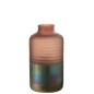 Vase cylindrique avec col en verre multicouleur 17x17x32 cm