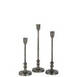 Set de 3 chandeliers en aluminium noir 10x10x42 cm Set de 3 chandeliers en aluminium noir 10x10x42 cm