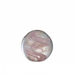 Portapapeles de vidrio rosa de 10x10x10 cm