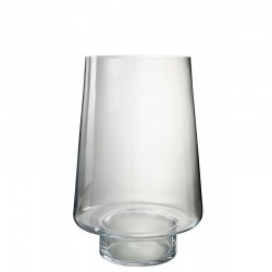 Lámpara de pie de vidrio transparente 38x38x56,5cm