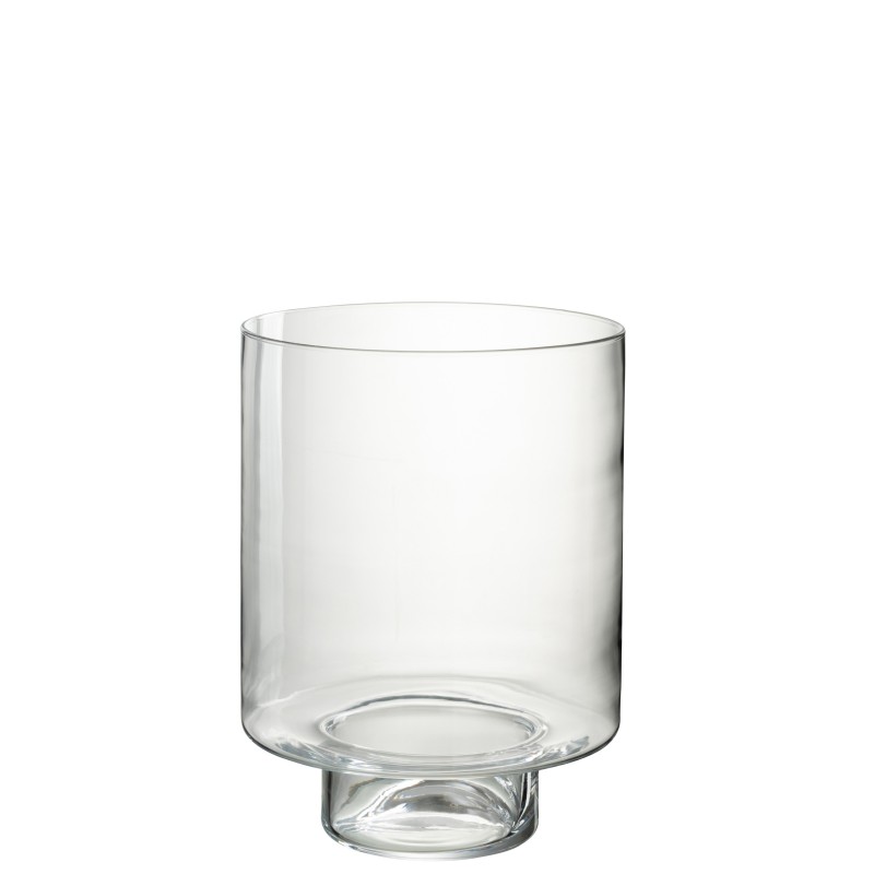 Photophore en verre transparent 26.5x26.5x36 cm Photophore en verre transparent 26.5x26.5x36 cm