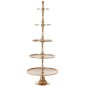 Vassoio rotondo a 5 livelli in alluminio dorato 65x65x165 cm Vassoio rotondo a 5 livelli in alluminio dorato 65x65x165 cm