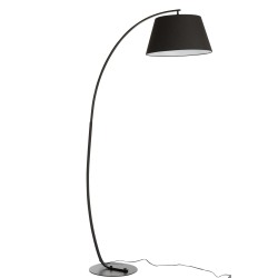 LAMPE SUR PIED ARRONDIE METAL NOIR