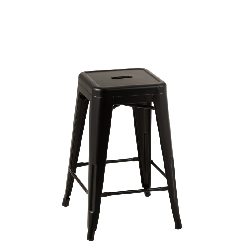 Tabouret de bistro en métal noir