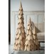 Sapin de Noël décoratif en bois naturel 23x23x58 cm