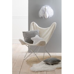 Pied de chaise butterfly en métal blanc 92x72x78 cm