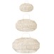 Set de 3 abats jours en bois blanc 79x79x39 cm Set de 3 abats jours en bois blanc 79x79x39 cm
