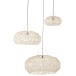Set de 3 abats jours en bois blanc 79x79x39 cm Set de 3 abats jours en bois blanc 79x79x39 cm