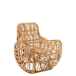 Fauteuil en bois naturel 100x87x91 cm