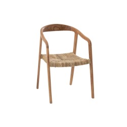 Chaise en bois naturel beige 60*53*74 cm