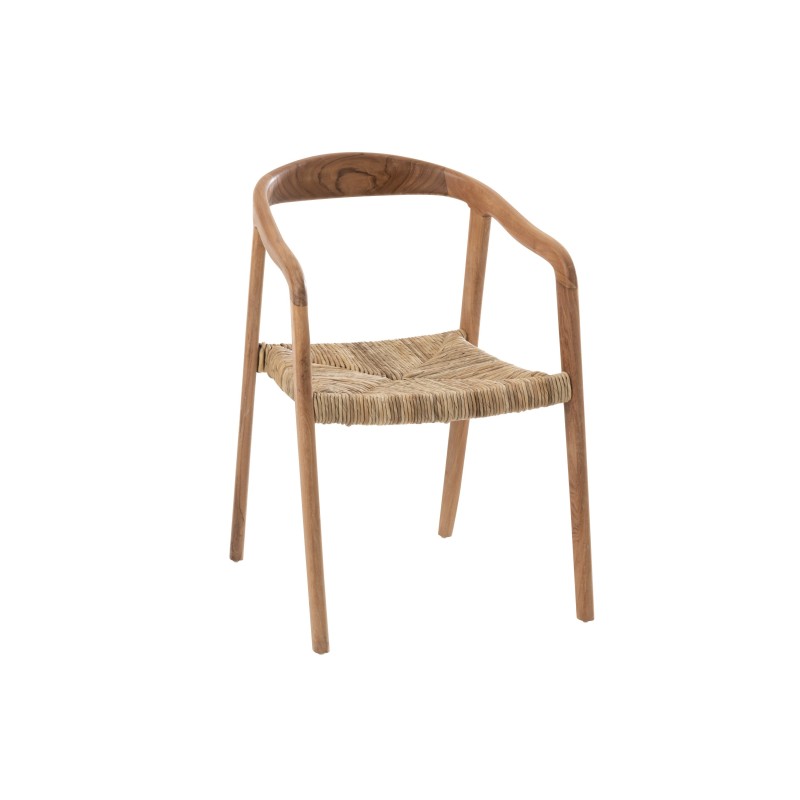 Chaise en bois naturel beige 60*53*74 cm Chaise en bois naturel beige 60*53*74 cm