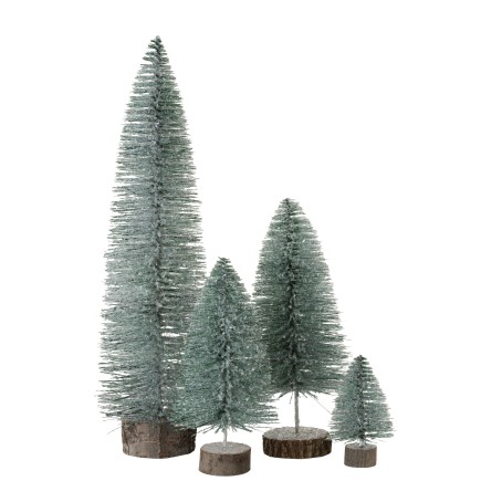 Sapin de Noël artificiel en plastique vert 16x16x38 cm