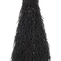 Albero di Natale decorativo a led in legno nero 37x15x90.5 cm