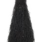 Árbol de Navidad decorativo con luces LED de madera negra de 37x15x90.5 cm