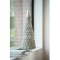 Sapin de Noël décoratif en verre argenté