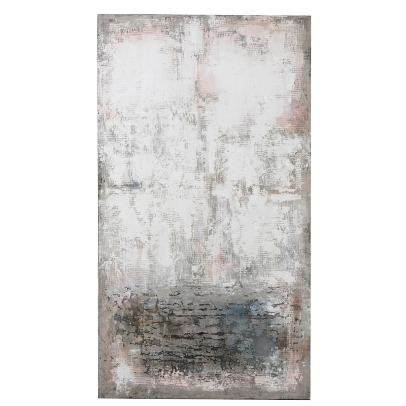 Tableau abstrait de couleur blanc, gris et rose