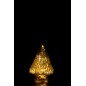 Sapin de Noël décoratif à led en verre marron 13x13x8.5 cm Sapin de Noël décoratif à led en verre marron 13x13x8.5 cm
