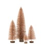 Árbol de Navidad decorativo de plástico rosa dorado de 14x14x30 cm