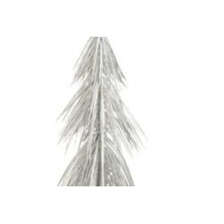 Sapin de Noël décoratif en plastique argent 8x8x22 cm