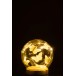 Boule avec papillons et led en verre blanc 13 x 13x13 cm