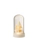 Cloche de Noël en verre blanc 9x9x17 cm