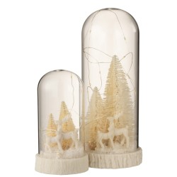 Cloche de Noël en verre blanc 12x12x28 cm