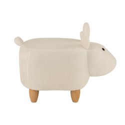 Chaise enfant mouton en bois crème 66x32x46 cm