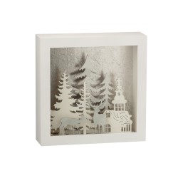 Marco 3 partes led invierno pvc/cristal plata Alt. 24