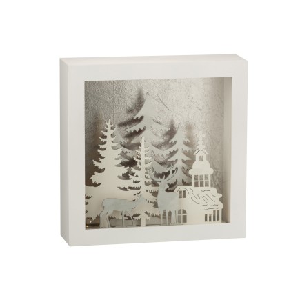 Marco 3 partes led invierno pvc/cristal plata Alt. 24