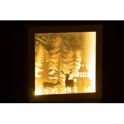 Marco 3 partes led invierno pvc/cristal plata Alt. 24