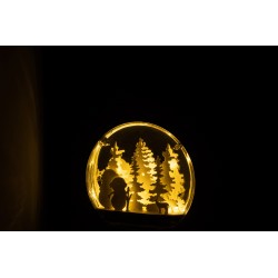 Décoration de Noël à led en Plastique Blanc 25,5x9x23cm