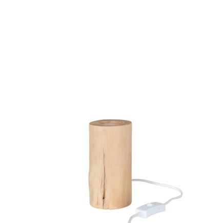 Portalámparas silas alto madera berangan natural Alt. 16 cm
