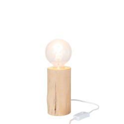 Portalámparas silas alto madera berangan natural Alt. 16 cm