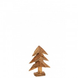 Arbre de Noël morceaux de teck en bois naturel 25x10.5x48.5 cm