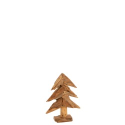 Arbre de Noël morceaux de teck en bois naturel 25x10.5x48.5 cm