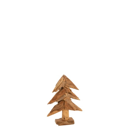 Arbre de Noël morceaux de teck en bois naturel 25x10.5x48.5 cm