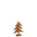 Árvore de Natal em pedaços de teca natural 25x10,5x48,5 cm