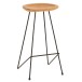Banco de bar em madeira natural 37x40x77 cm