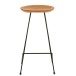 Banco de bar em madeira natural 37x40x77 cm