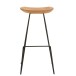 Banco de bar em madeira natural 37x40x77 cm