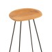 Banco de bar em madeira natural 37x40x77 cm