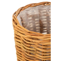Cache-pot en bois Naturel 52,5x52,5x50cm